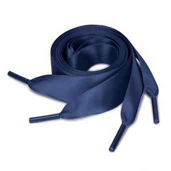 2 Pairs Satin Flat Ribbon Women Shoelaces Sneakers Canvas Shoestrings 43.3"