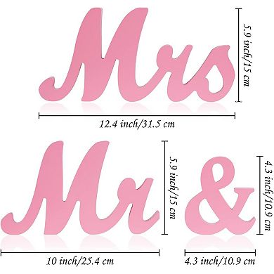 Wood Mr and Mrs Sign Wedding Sweetheart Table Decorations