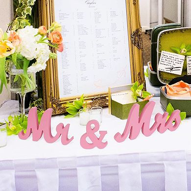 Wood Mr and Mrs Sign Wedding Sweetheart Table Decorations