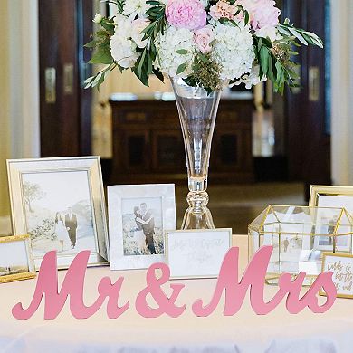Wood Mr and Mrs Sign Wedding Sweetheart Table Decorations
