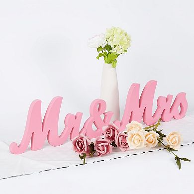 Wood Mr and Mrs Sign Wedding Sweetheart Table Decorations