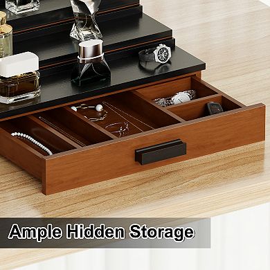 Wooden Cologne Organizer for Men, 3 Tier