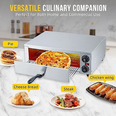 16 Inch Countertop Commercial Pizza Oven with Grilling Rack for Home and Restaurant