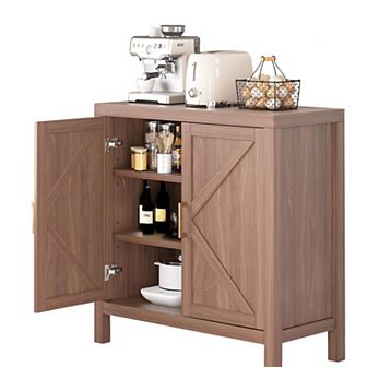 Sideboard Kitchen Storage Cabinet, Wooden Buffet Cabinet for Kitchen, Hallway, Entry, Living Room