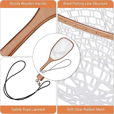 Fly Fishing Net Trout Net, Soft Mesh Fishing Net