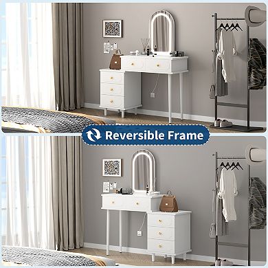 Garvee Makeup Vanity Desk with Mirror and Lights