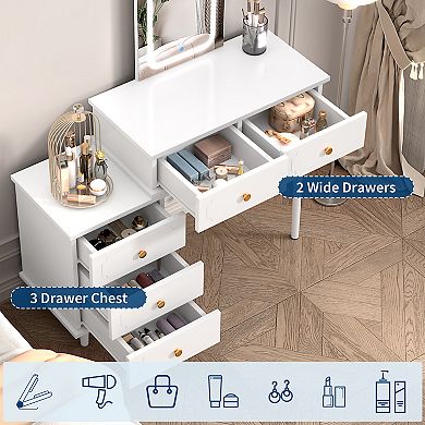 Garvee Makeup Vanity Desk with Mirror and Lights