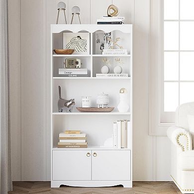 5-Tier Bookcase, 63 Inch Tall Bookshelf