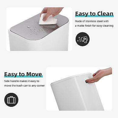 8 Gallon Stainless Steel Garbage Can