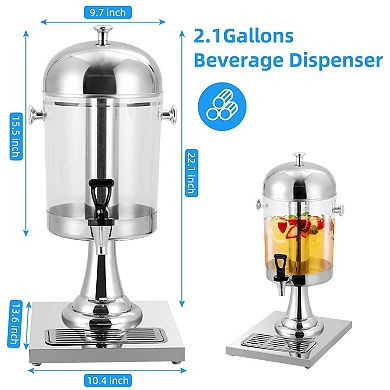2.1 Gallon/8L Beverage Dispenser for Home Parties Catering Picnic