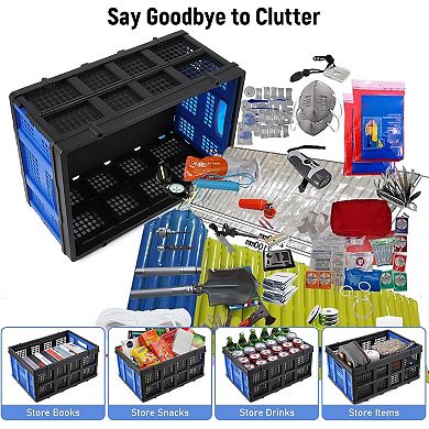 Foldable Storage Basket for Kitchen Office Camping Classroom Storage