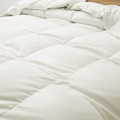 Unikome Luxury All-Season White Goose Down Feather Fiber Comforter - Lightweight & Fluffy Duvet