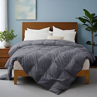 Unikome Luxury All-Season White Goose Down Feather Fiber Comforter - Lightweight & Fluffy Duvet