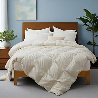Unikome Luxury All-Season White Goose Down Feather Fiber Comforter - Lightweight & Fluffy Duvet