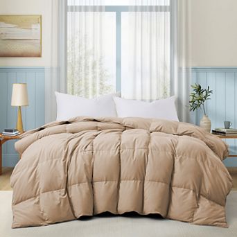Unikome Lightweight White Goose Down Feather Fiber Comforter Soft, Breathable & Noiseless Duvet
