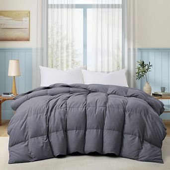 Unikome Lightweight White Goose Down Feather Fiber Comforter Soft, Breathable & Noiseless Duvet