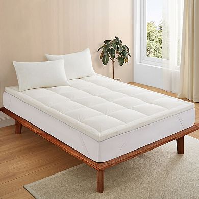 Unikome 100% Organic Cotton Slow Rebound Memory Foam Mattress Topper
