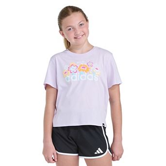 Girls 7-16 adidas Short Sleeve Boxy Graphic Tee