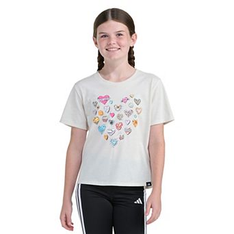 Girls 7-16 adidas Short Sleeve Boxy Graphic Tee
