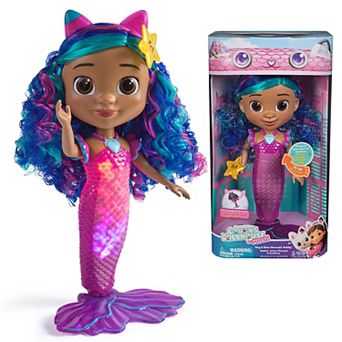 Gabby's Dollhouse Sing & Shine Mermaid Gabby Waterproof Doll with Lights & Sounds