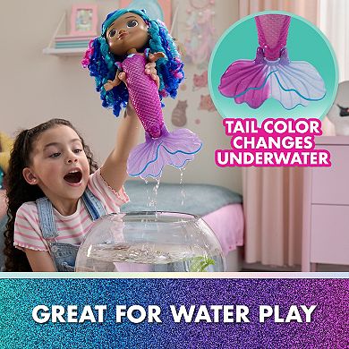 Gabby's Dollhouse Sing & Shine Mermaid Gabby Waterproof Doll with Lights & Sounds
