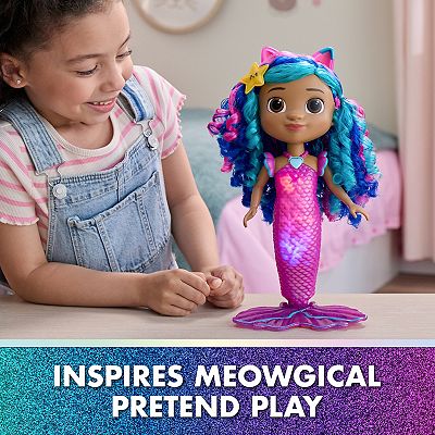 Gabby's Dollhouse Sing & Shine Mermaid Gabby Waterproof Doll with