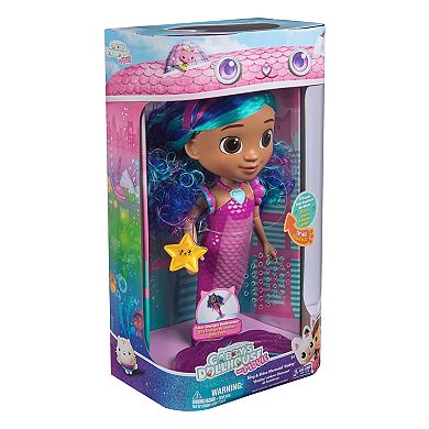 Gabby's Dollhouse Sing & Shine Mermaid Gabby Waterproof Doll with Lights & Sounds