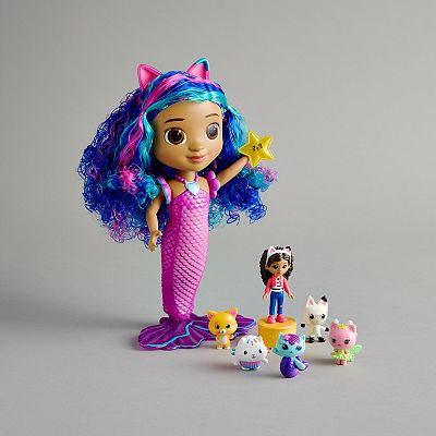 Gabby's Dollhouse Sing & Shine Mermaid Gabby Waterproof Doll with