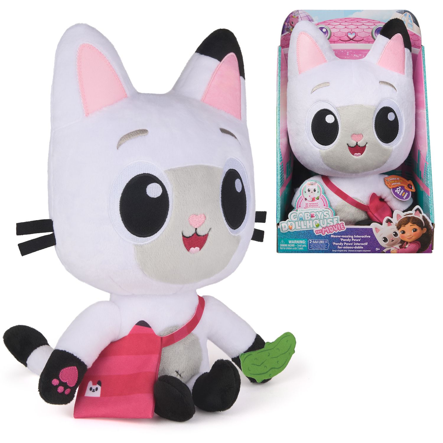 Детские мягкие игрушки Gabby's Dollhouse Interactive Pandy Paws Plush Toy with 3 Accessories