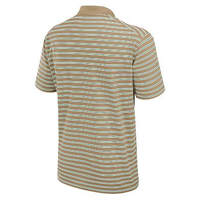 Men's Nike Tan Oregon Ducks Athletic Prep Striped Dri-FIT Polo