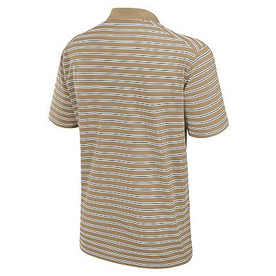 Men's Nike Tan Michigan State Spartans Athletic Prep Striped Dri-FIT Polo