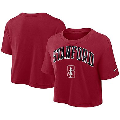 Women's Nike Cardinal Stanford Cardinal Athletic Prep Arch Dri-FIT Cropped T-Shirt