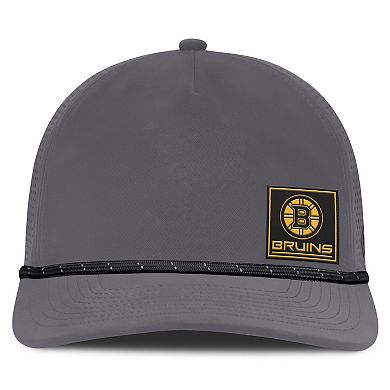 Men's Fanatics Gray Boston Bruins Captain Rope Adjustable Hat