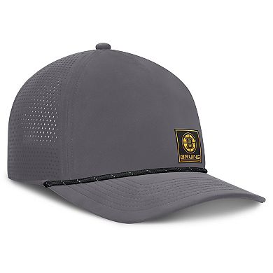 Men's Fanatics Gray Boston Bruins Captain Rope Adjustable Hat