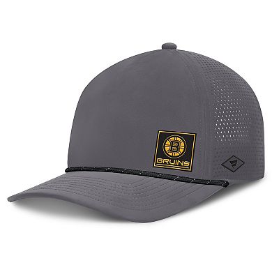 Men's Fanatics Gray Boston Bruins Captain Rope Adjustable Hat
