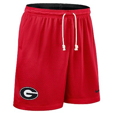 Men's Nike Red/Black Georgia Bulldogs 2025 Sideline Reversible Performance Shorts