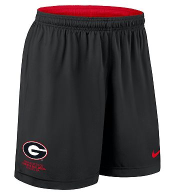 Men's Nike Red/Black Georgia Bulldogs 2025 Sideline Reversible Performance Shorts