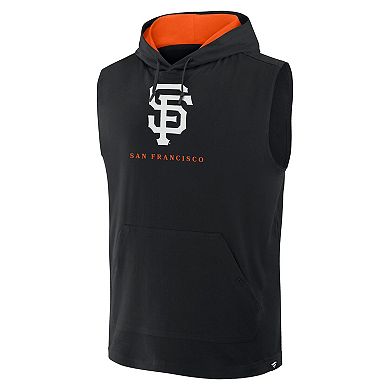 Men's Fanatics Black San Francisco Giants Fire Speed Sleeveless Pullover Hoodie