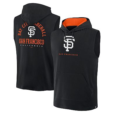 Men's Fanatics Black San Francisco Giants Fire Speed Sleeveless Pullover Hoodie