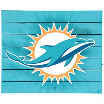 Miami Dolphins 15" x 18" Lit Wall Decor