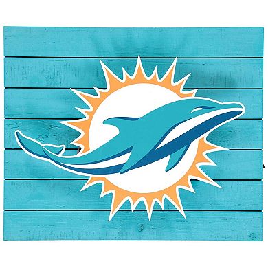 Miami Dolphins 15" x 18" Lit Wall Decor