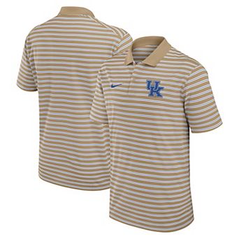 Men's Nike Tan Kentucky Wildcats Athletic Prep Striped Performance Polo