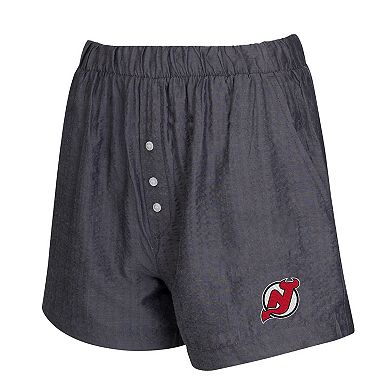 Women's Concepts Sport Charcoal New Jersey Devils Two-Pack Boxer Shorts Set