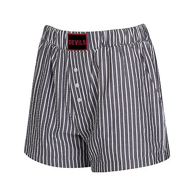 Women's Concepts Sport Charcoal New Jersey Devils Two-Pack Boxer Shorts Set