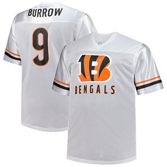 Men's Fanatics Joe Burrow White Cincinnati Bengals Big & Tall V-Neck Fashion Jersey