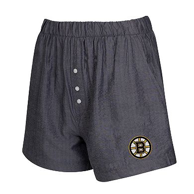 Women's Concepts Sport Charcoal Boston Bruins Two-Pack Boxer Shorts Set
