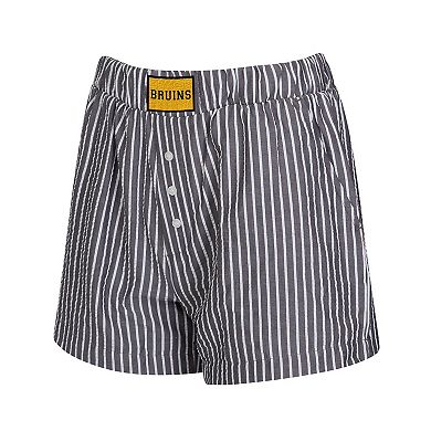 Women's Concepts Sport Charcoal Boston Bruins Two-Pack Boxer Shorts Set