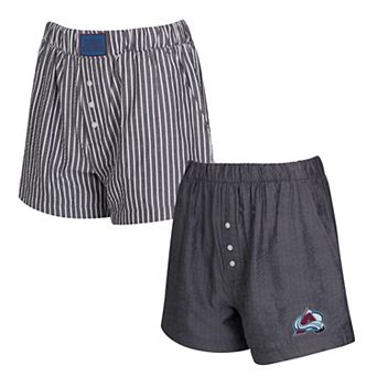Women's Concepts Sport Charcoal Colorado Avalanche Two-Pack Boxer Shorts Set