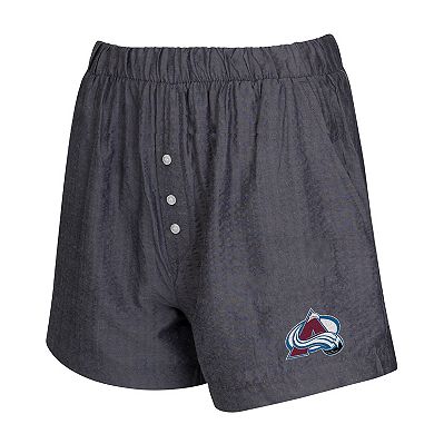 Women's Concepts Sport Charcoal Colorado Avalanche Two-Pack Boxer Shorts Set