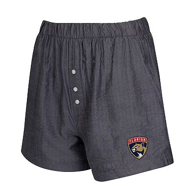 Women's Concepts Sport Charcoal Florida Panthers Two-Pack Boxer Shorts Set